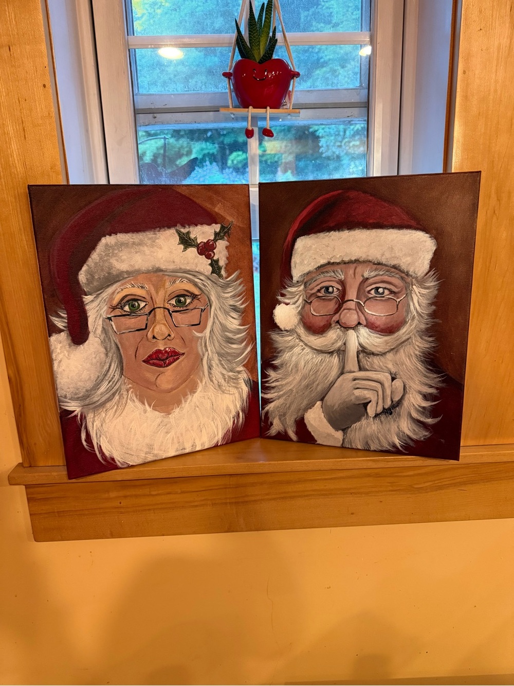 Mr. And Mrs. Claus painting 12X16